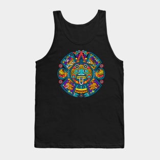 Aztec Calendar - Colorful Design Tank Top